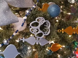 Kida Pet Dog Paw Print Christmas Ornament Decoration