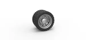 Diecast Rear semi wheel for pickup Version 11 Scale 1:25