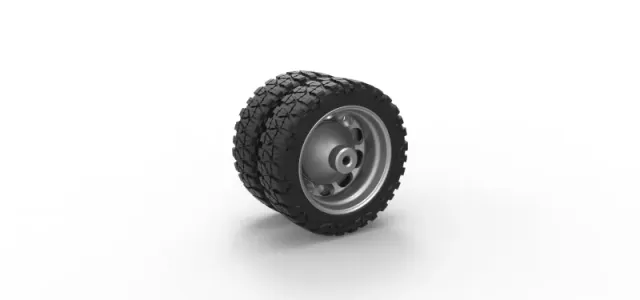 Diecast Rear semi wheel for pickup Version 4 Scale 1:25 — Фото 8 из 12
