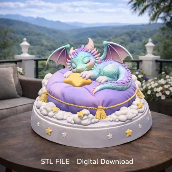 Sleeping Dream Dragon STL File 3D Print — Фото 2 из 10