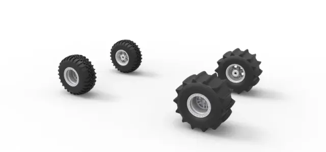Wheel Set of Uphill Sand Racing Dragster Scale 1:25 — Фото 8 из 15
