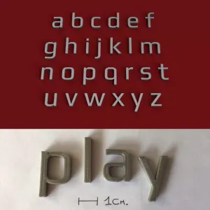 PLAY lowercase 3D letters STL file