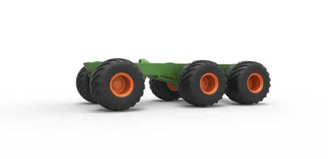 Diecast old school monster truck chassis 6x6 Scale 1:25 — Фото 2 из 31