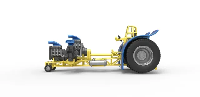 Diecast Pulling tractor with 4 engines V8 Version 6 Scale 1:25 — Image 6 of 31