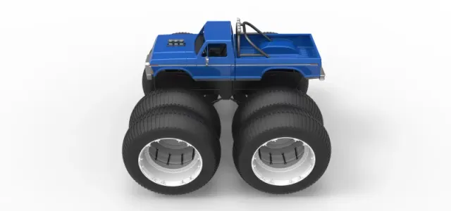 Diecast vintage Monster Truck with double wheels Scale 1:25 — Image 10 of 28
