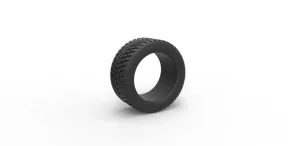 Diecast race tire 3 Scale 1 to 25