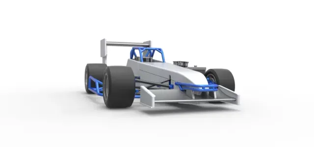 Supermodified front engine race car V4 Scale 1:25 — Фото 26 из 31