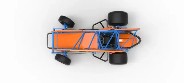 Winged Sprint car Version 2 while turning Scale 1:25 — Фото 11 из 30