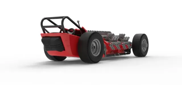 Vintage AWD Dragster Version 2 Scale 1:25 — Фото 19 из 30