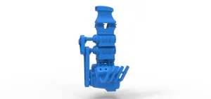 Engine V8 with double supercharger Version 8 Scale 1:25