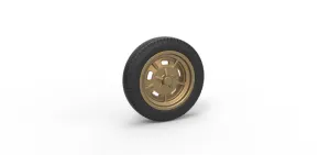 Front wheel of old school dragster Version 3 Scale 1:25