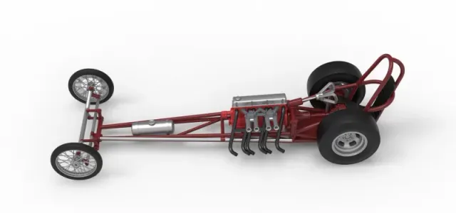 Vintage Front engine dragster Base Version 6 Scale 1:25 — Image 10 of 30