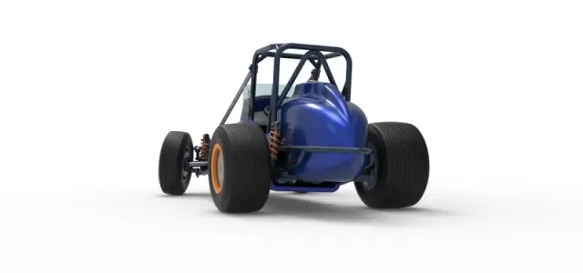Dirt Silver Crown Champ car while turning Scale 1:25 — Фото 15 из 30