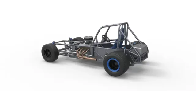 Vintage Dirt Modified stock car Base Version 5 Scale 1:25 — Фото 12 из 27