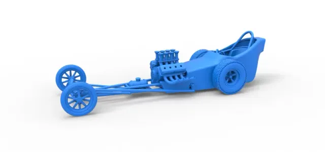 Front engine old school dragster with shell Version 5 1:25 — Фото 12 из 31