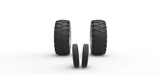 Wheel Set of Vintage Pulling tractor Scale 1:25 — Фото 4 из 12