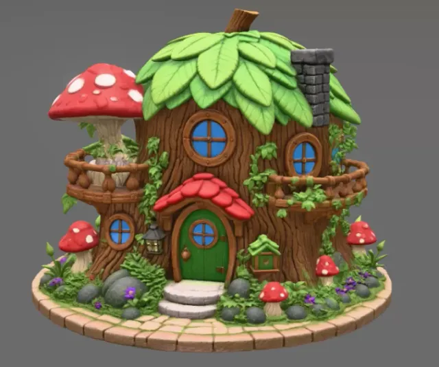 Enchanted Tree House Cottage STL File for 3D Print — Фото 4 из 16