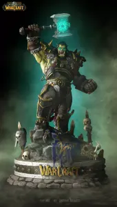 Warcraft Thrall Durotan Busto Print Model 3D STL