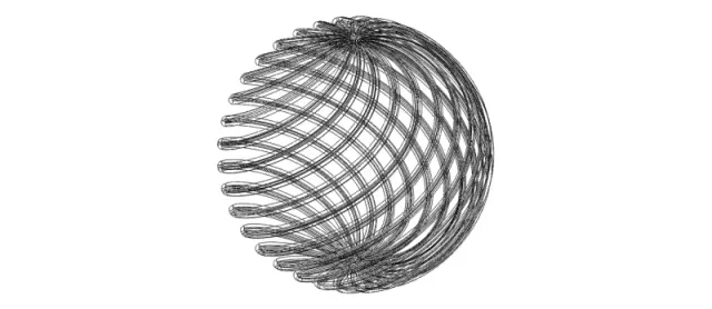 Wireframe Shape Geometric Twisted Sphere — Фото 4 из 6