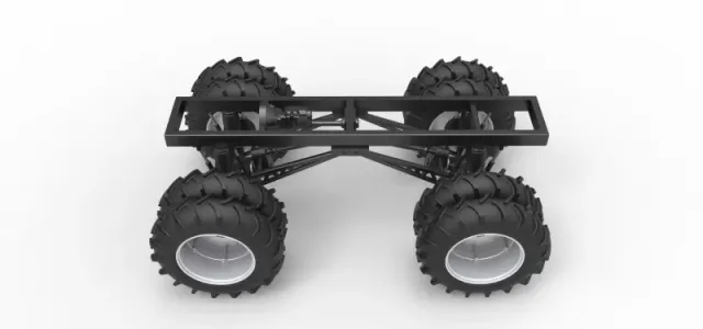 Chassis of Vintage Monster Truck with double wheels Scale 1:25 — Фото 7 из 26