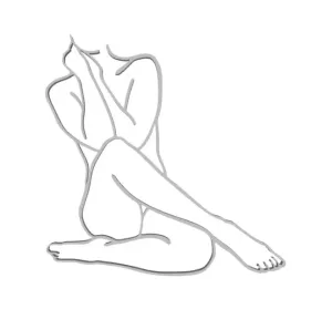 2D silhouette of a girl