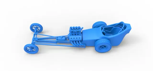 Front engine old school dragster with shell Version 5 1:25 — Фото 18 из 31