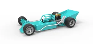 Supermodified rear engine race car Version 2 Scale 1:25