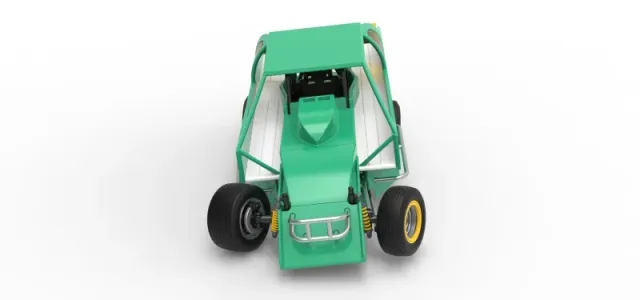 Northeast Dirt Modified stock car while turning V2 Scale 1:25 — Фото 8 из 30
