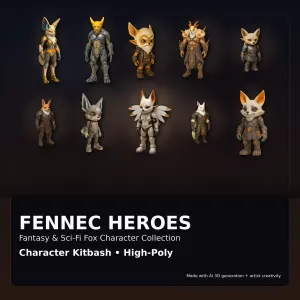 Fennec Heroes – Fantasy & Sci-Fi Fox Character Collection