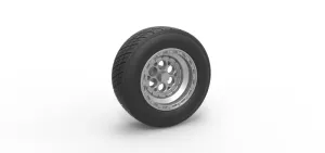 Diecast Front wheel from Sprint car Version 2 Scale 1:25