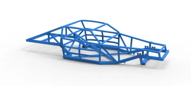 Frame of Vintage Dirt late model Race car Version 2 Scale 1:25 — Фото 14 из 15
