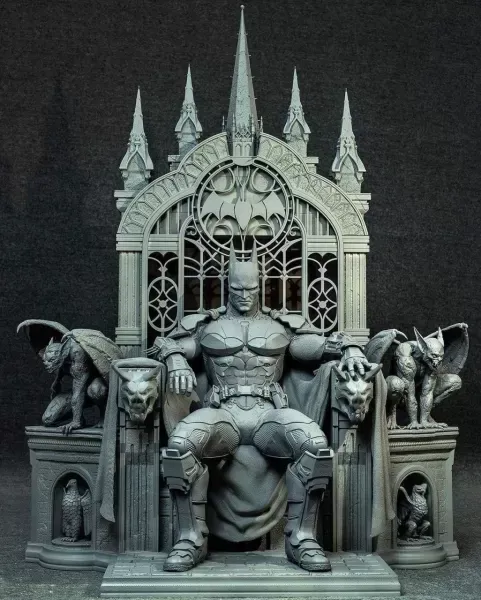 Batman On Throne Fanart STL File For 3D Print — Фото 21 из 25