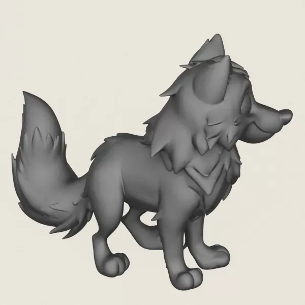 Wolf Toy Print Ready 3D Model — Image 4 of 5