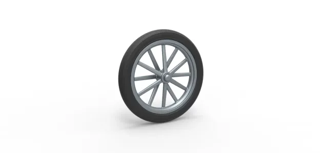Front wheel of old school dragster Version 4 Scale 1:25 — Фото 11 из 11