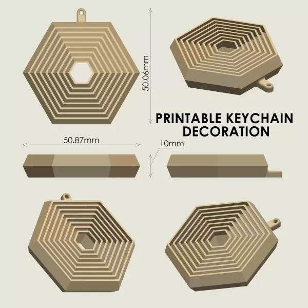 Hexagonal Key Chain Decoration — Фото 3 из 14