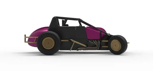 Dirt Silver Crown Car while turning Scale 1:25 — Image 22 of 30