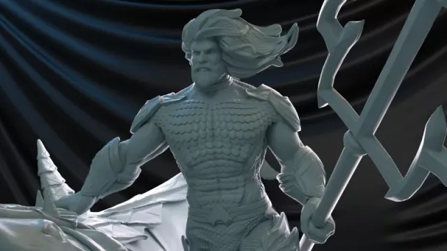 Aquaman and the Great White Shark Mount 3D Model — Фото 7 из 8
