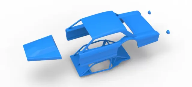 Shell of Vintage Asphalt Modified stock car V11 Scale 1:25 — Image 20 of 25