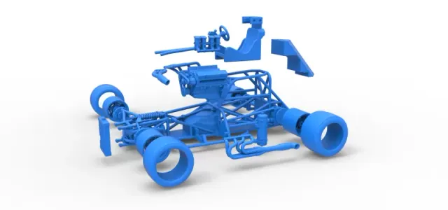 Supermodified front engine race car Base Version 3 Scale 1:25 — Image 28 of 31