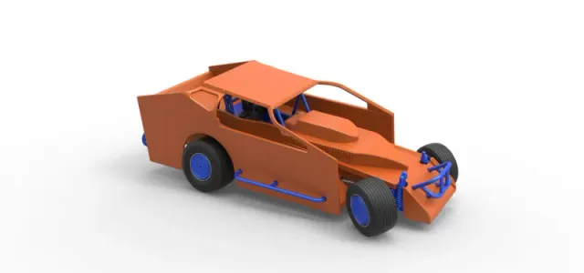 Northeast Dirt Modified stock car while turning Scale 1:25 — Image 24 of 31