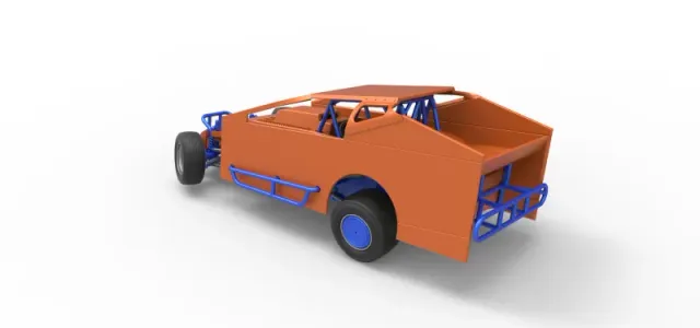 Northeast Dirt Modified stock car while turning Scale 1:25 — Image 12 of 31