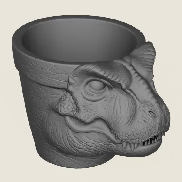 Dinosaur Trex Head Planter Print Ready 3D Model — Image 5 of 6