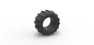 Diecast Dune buggy rear tire 6 Scale 1:25