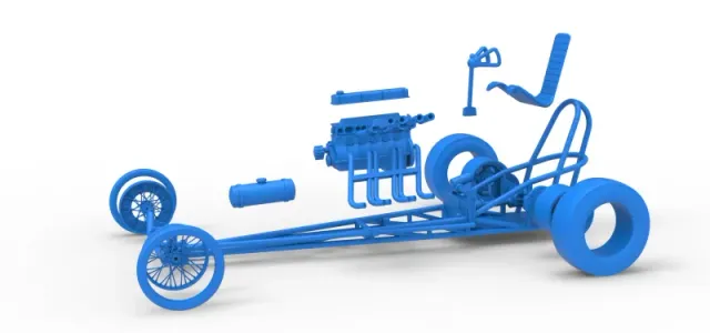 Vintage Front engine dragster Base Version 6 Scale 1:25 — Image 28 of 30