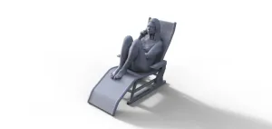 Figure woman in deck chair for ship model