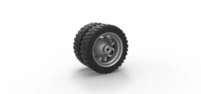 Diecast Rear semi wheel for pickup Version 15 Scale 1:25 — Image 8 of 12