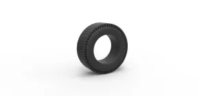 Diecast rear tire of vintage dragster Version 9 Scale 1:25