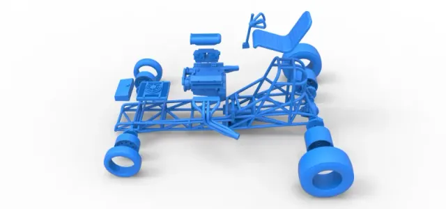 Vintage Front engine dragster Base Version 4 Scale 1:25 — Фото 23 из 26