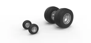 Wheel set of Pro Stock Pulling Tractor Scale 1:25