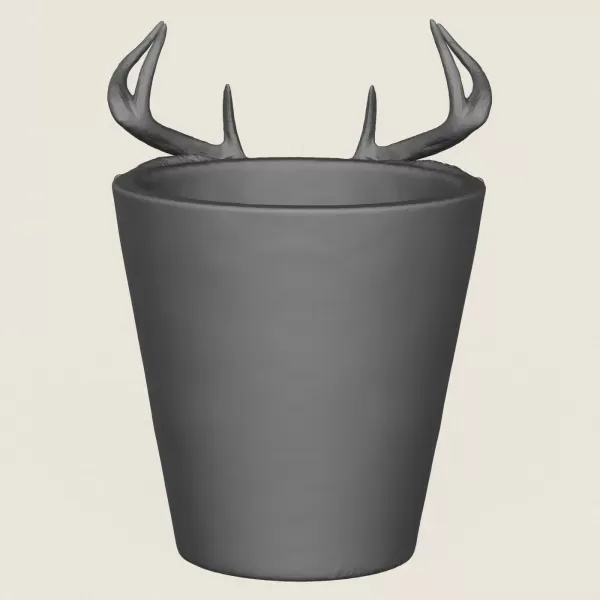 Deer Head Planter Print Ready 3D Model — Фото 6 из 6